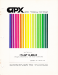 APX Family Budget Manual Cover