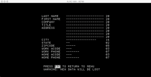 AtariWriter 80 Mail Create